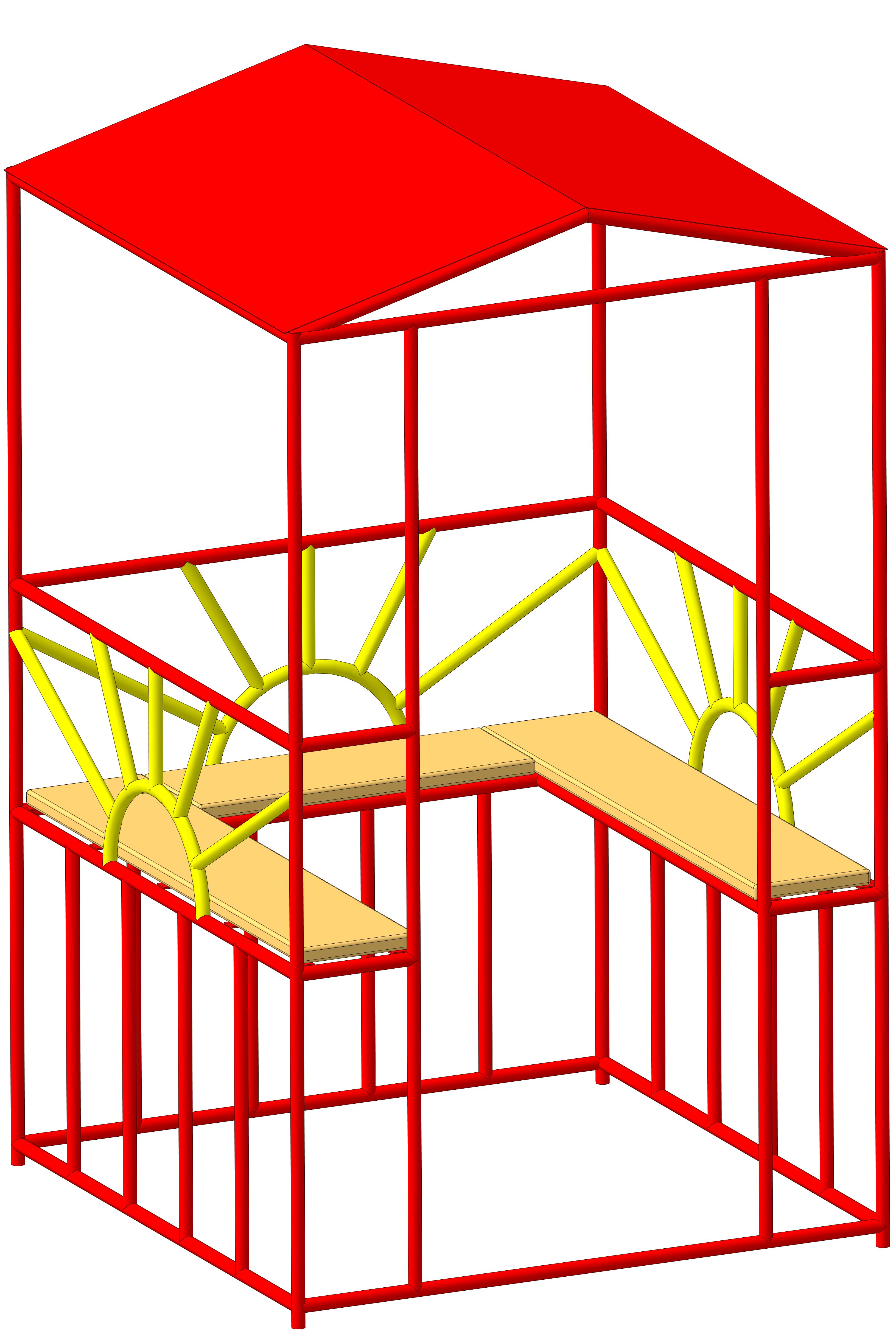 Беседка детская-1 1500х1500х2200