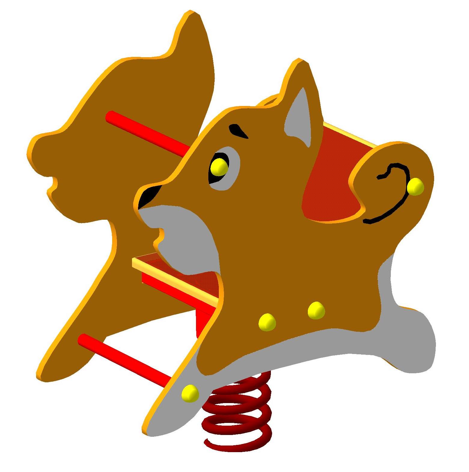 Качалка на пружине «Собачка» 720х450х870