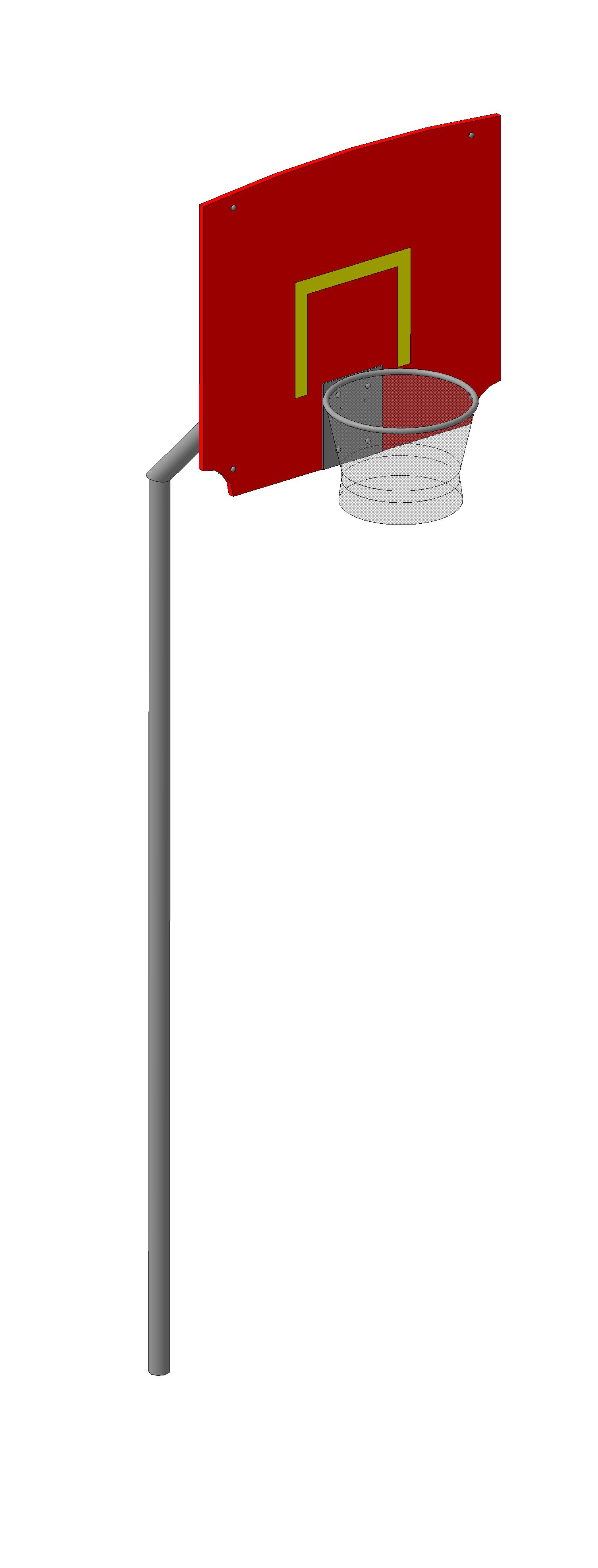 Стойка баскетбольная с сеткой 1570х1000х3050 