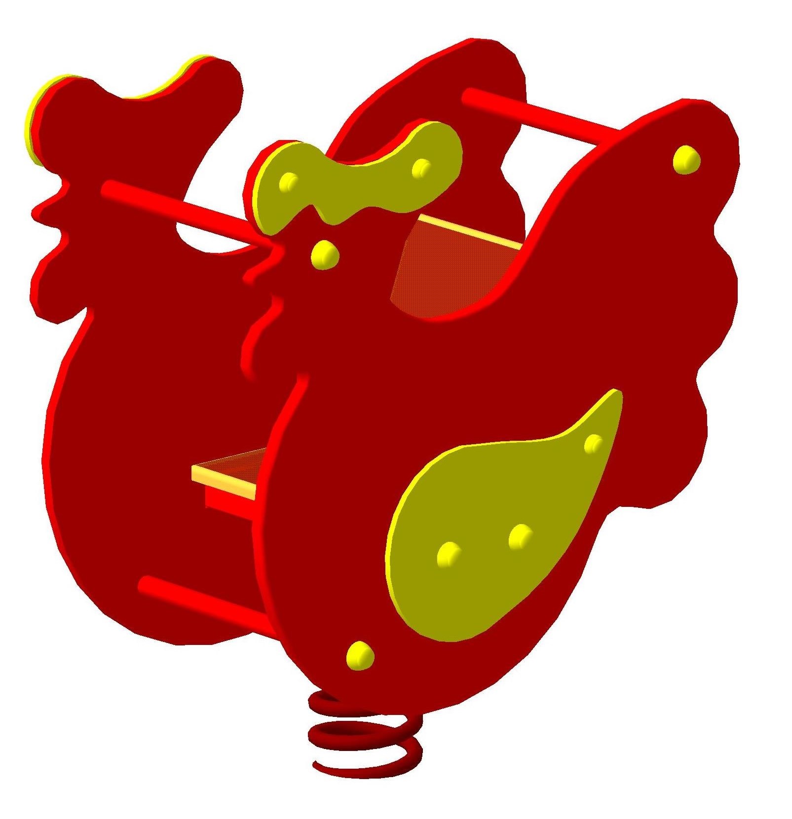 Качалка на пружине "Петушок" 820х450х900