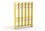Вешалка для полотенец 2-х ярусная НАПОЛЬНАЯ (желтая), 820x150x1160