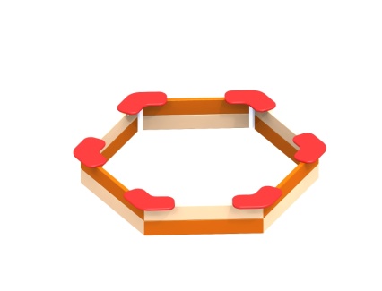 Песочница "Шестигранник" 1870х2125х300