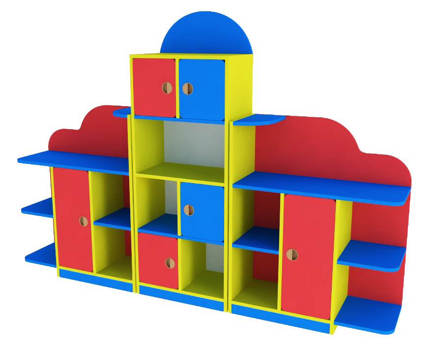 Стенка "Антошка", 200*300*1400 Полностью цветной