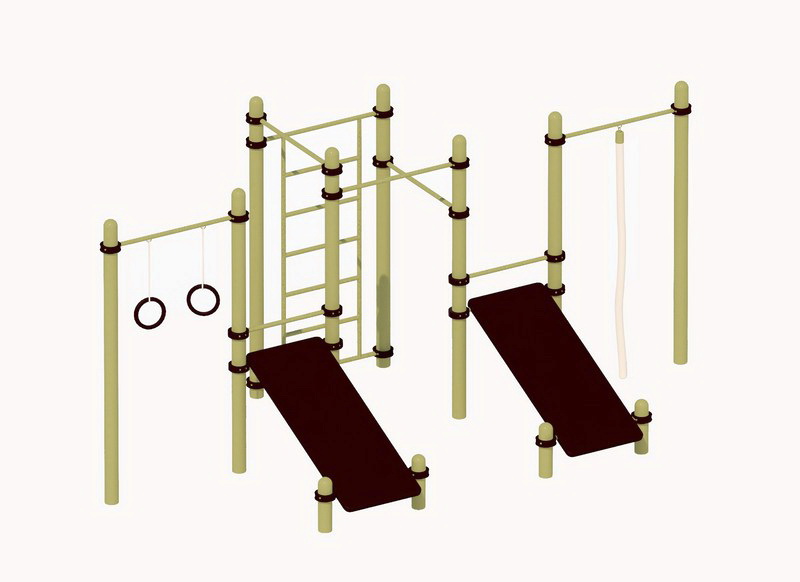 Комплекс для воркаута на хомутах 016