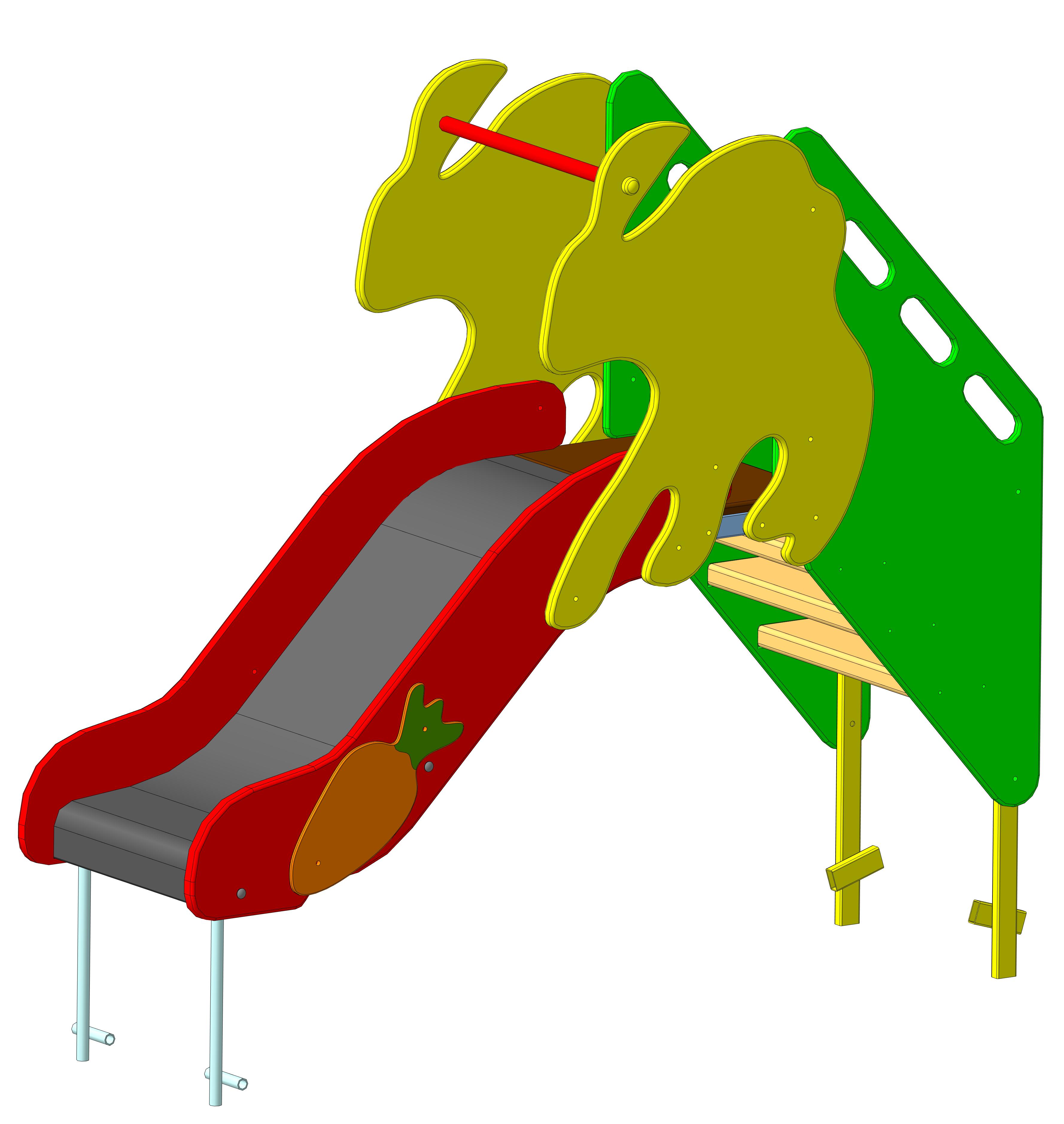 Горка «Заяц» 1745х590х1270/600