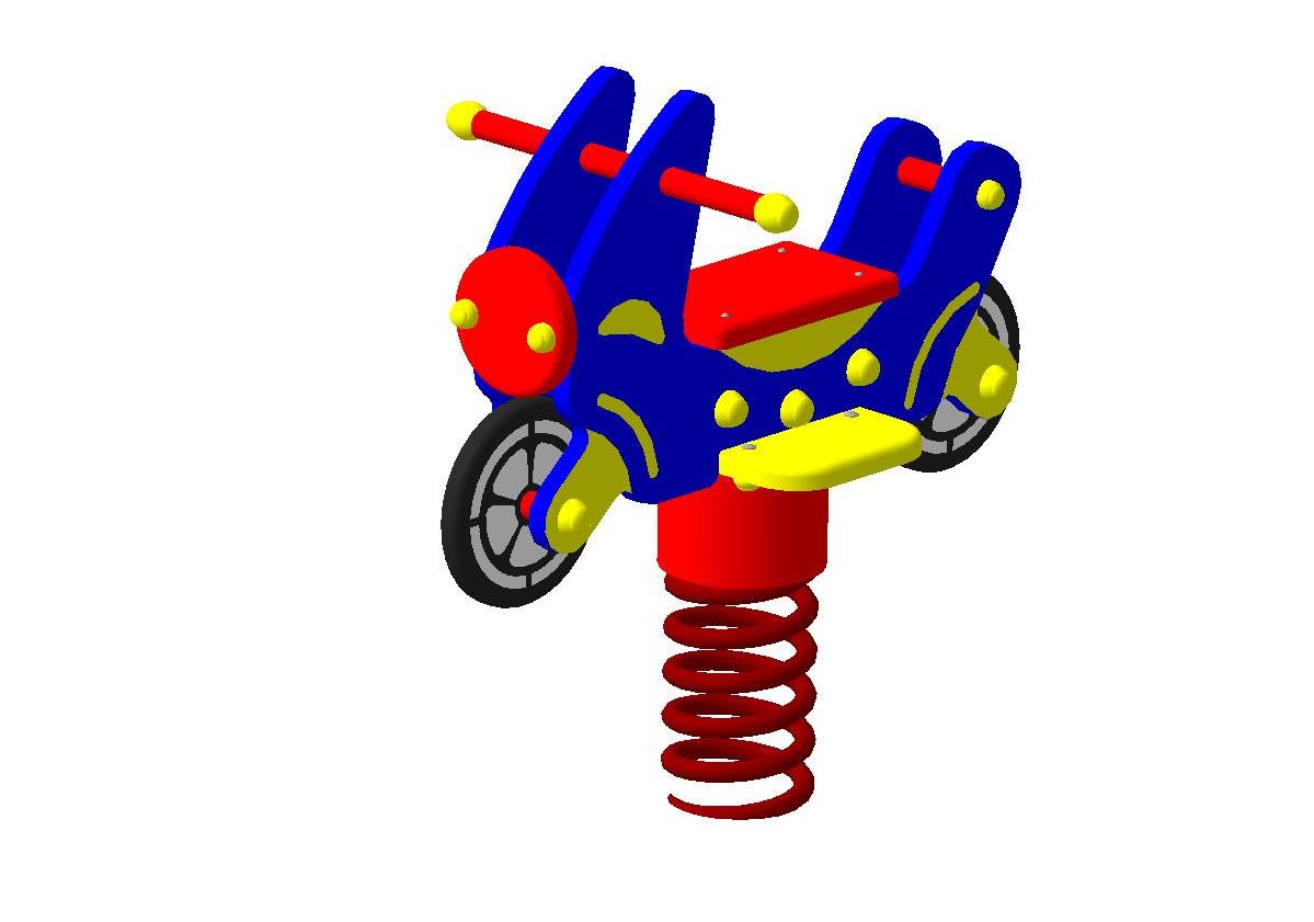 Качалка на пружине "Мотоцикл -77" 774х433х787