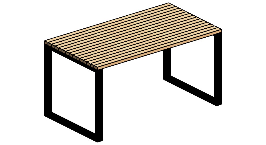 Стол парковый квадрат