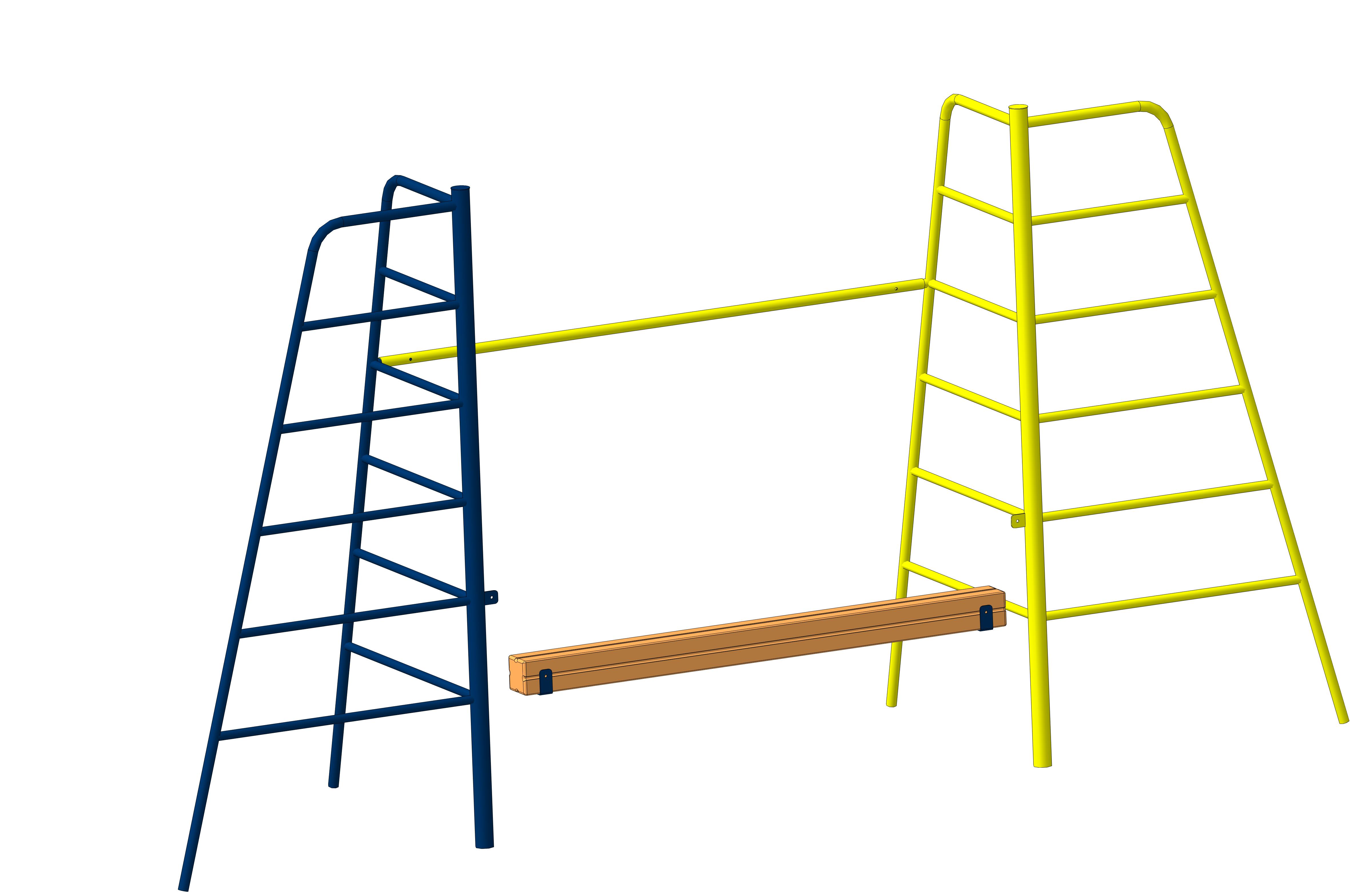 Бревно подвесное с шестом  1000х3870х1700