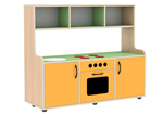 Уголок игровой «Кухня» (манго-салатовая) 1200x430x1000