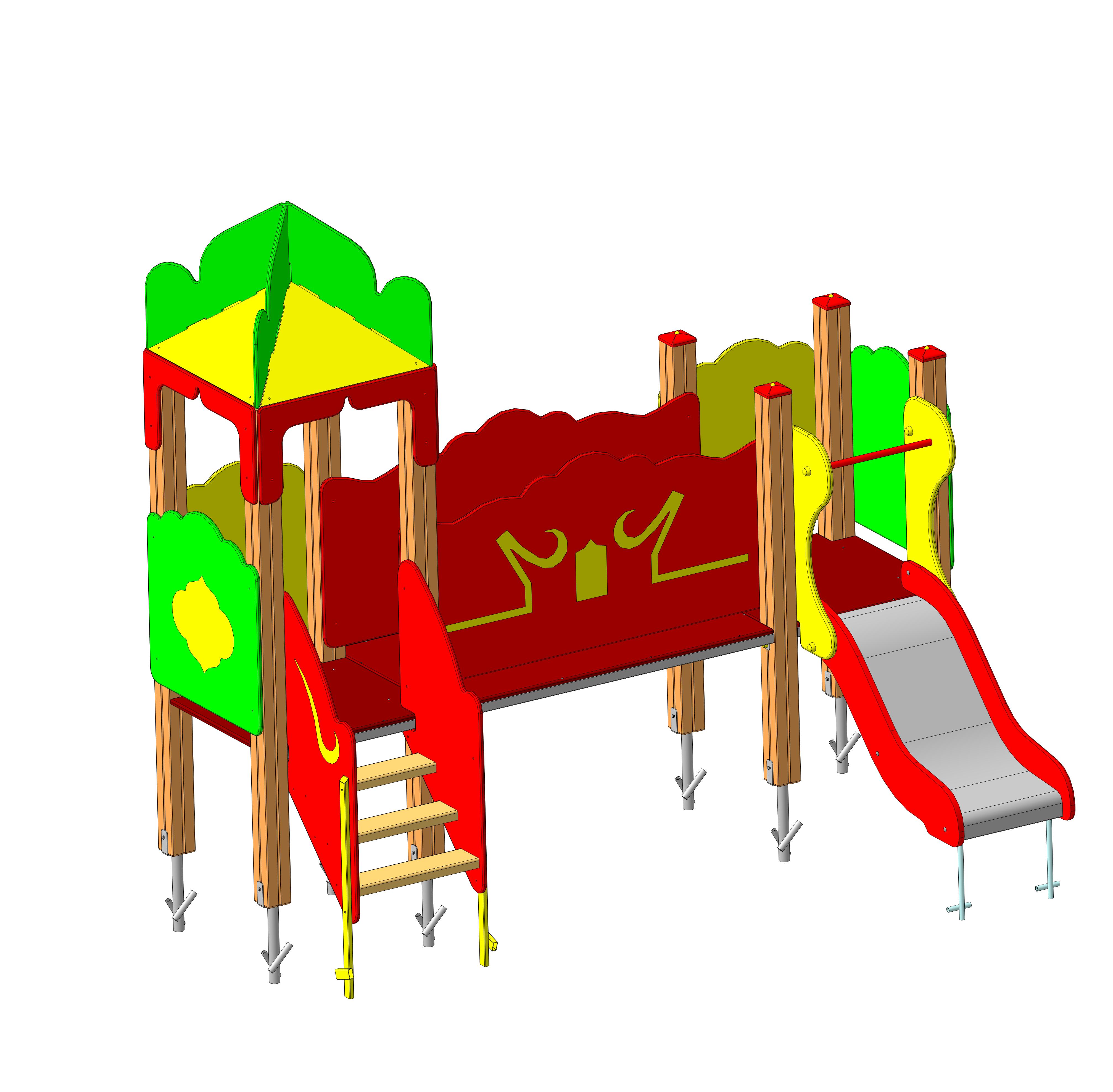 Игровой комплекс "Пирамида" 3155х2025х2680мм