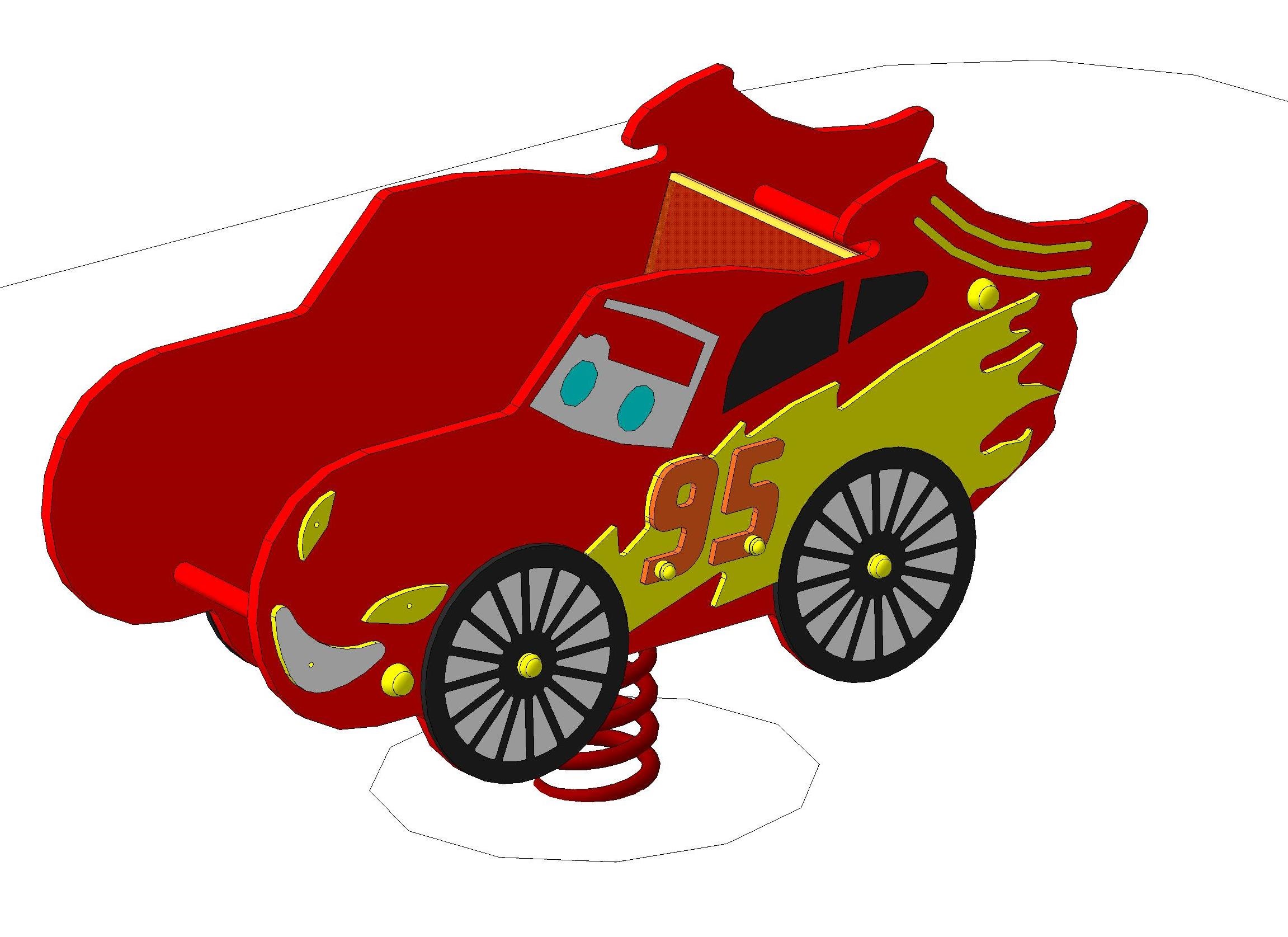 Качалка на пружине "Маквин"1200х450х700