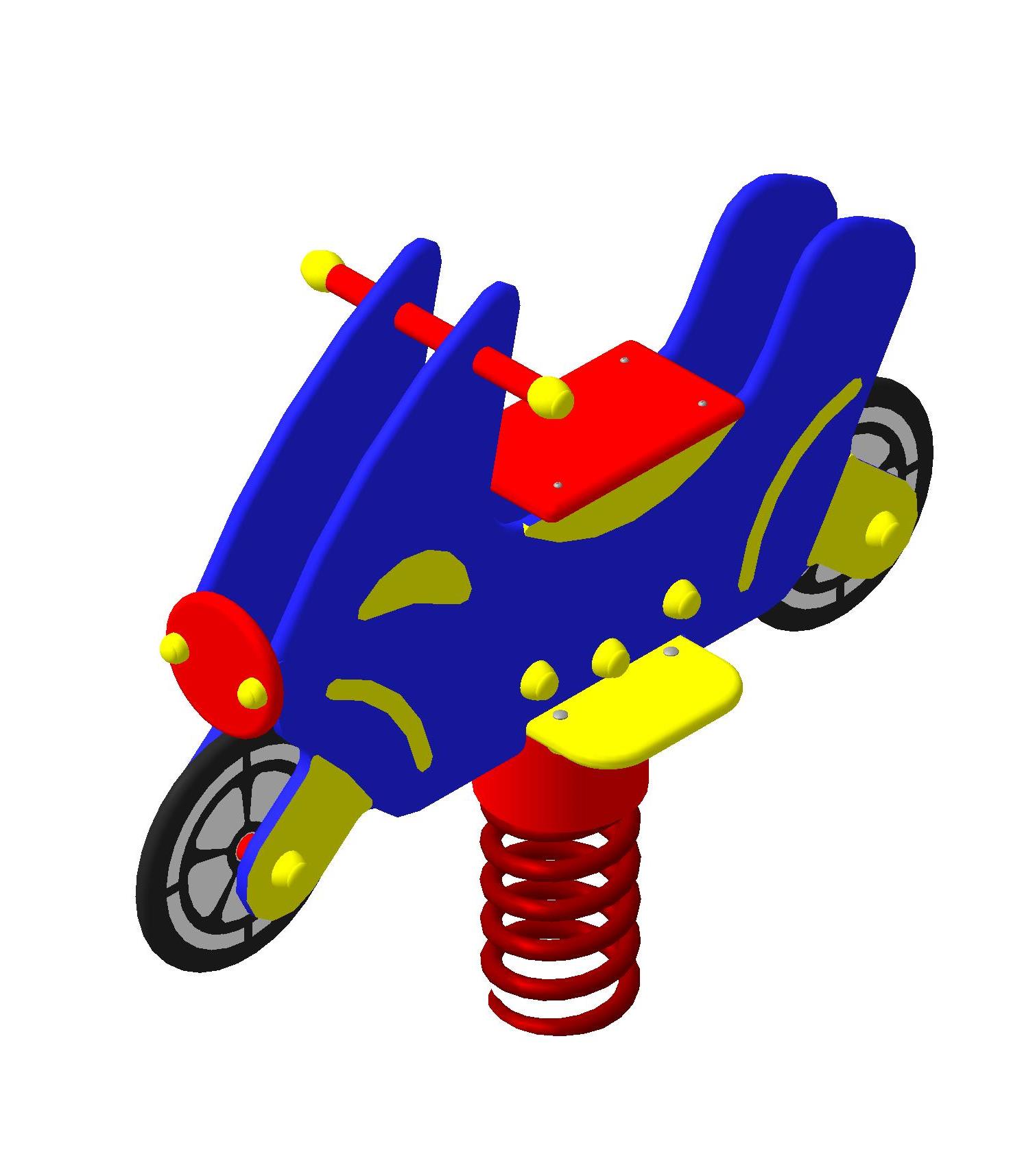 Качалка на пружине "Мотоцикл" 1000х320х850