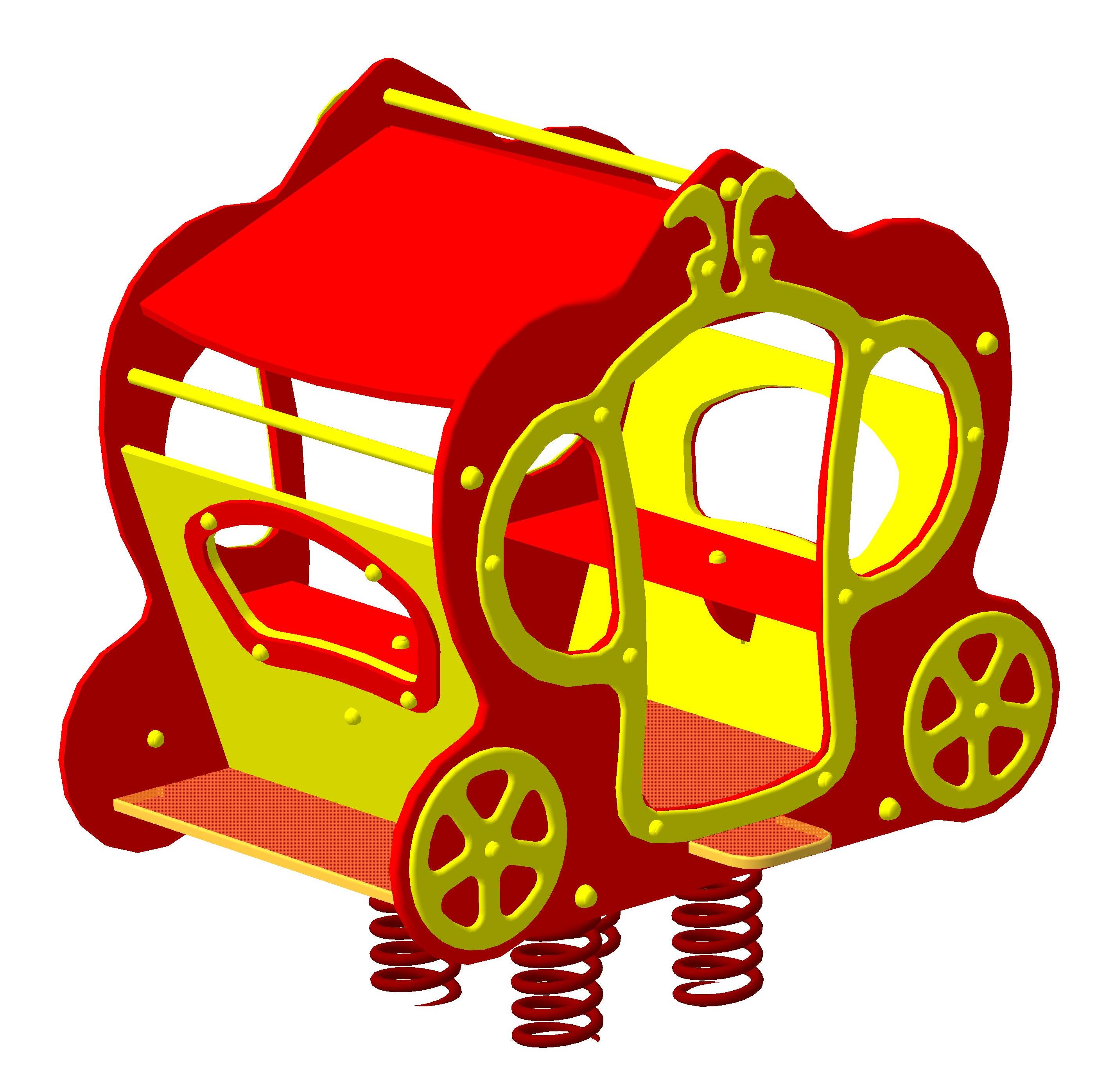 Качалка на пружине "Карета" 1400х1100х1460