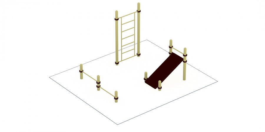 Комплекс для воркаута на хомутах 025