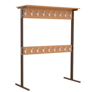 Вешалка напольная 2-сторонняя на 18 мест, 130*55*160