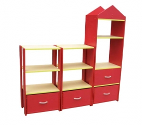 Стеллаж "Лимпопо" 1500х350х1500 Полностью цветной