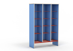 Шкаф для обуви без дверей, 910x340x1380, синий