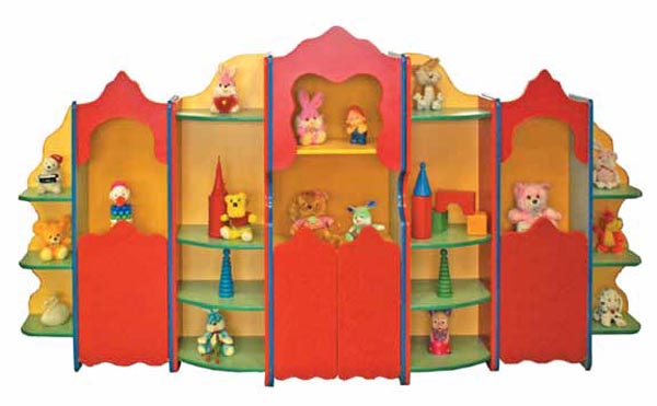 Стеллаж "Аленушка" 2900*420*1400 Полностью цветной