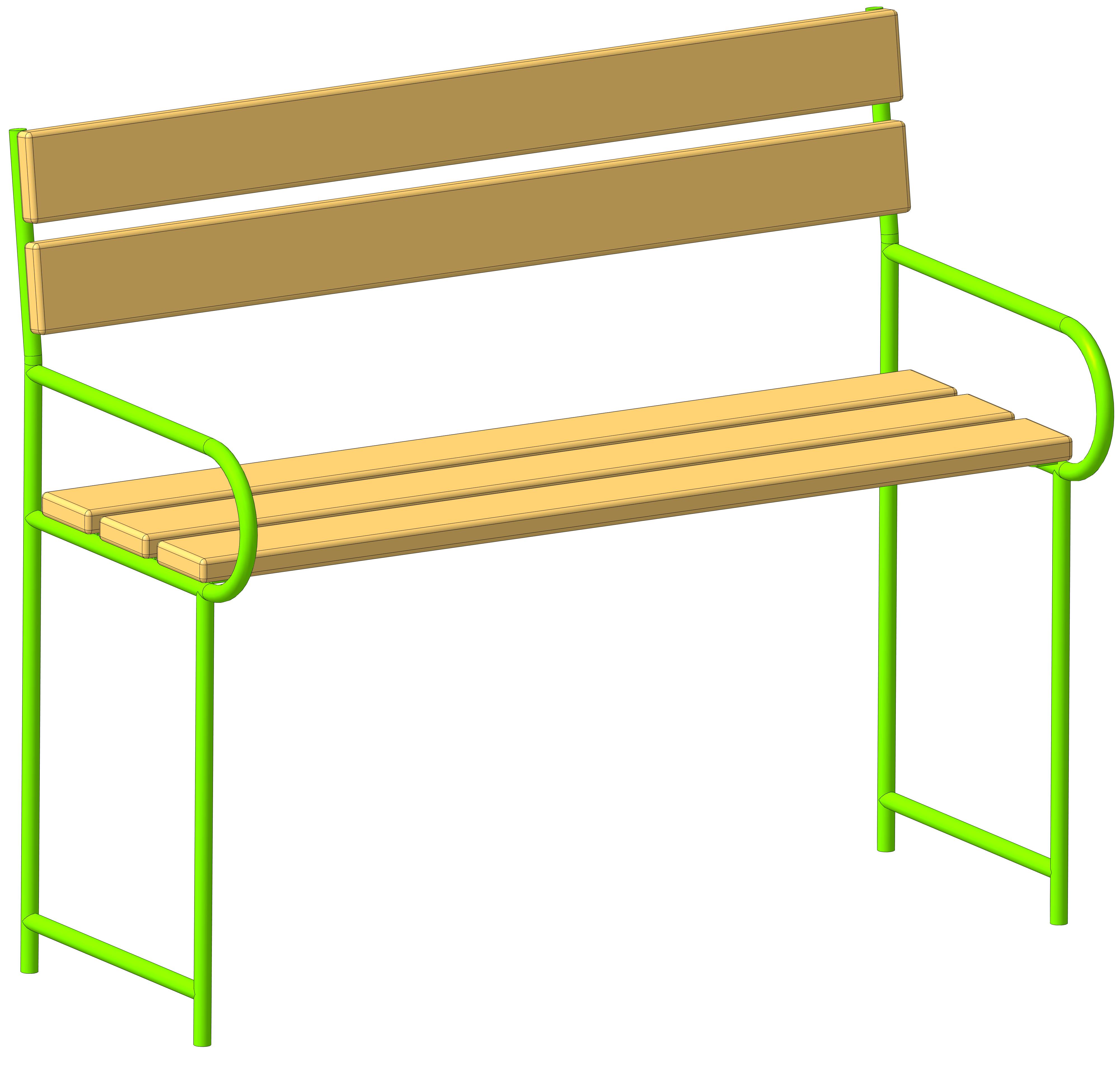 Скамья 1535х715х955мм