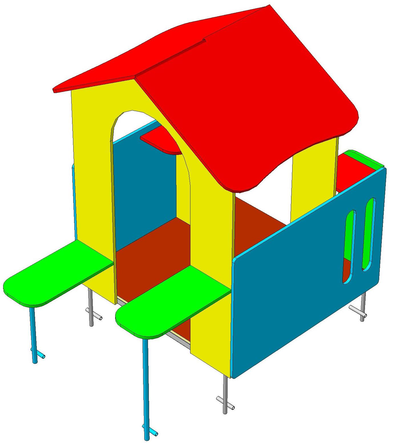 Домик игровой-2 1400х1800х1700