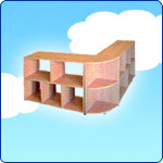 Полка угловая для игрушек 1200*1200*700, ДК-200