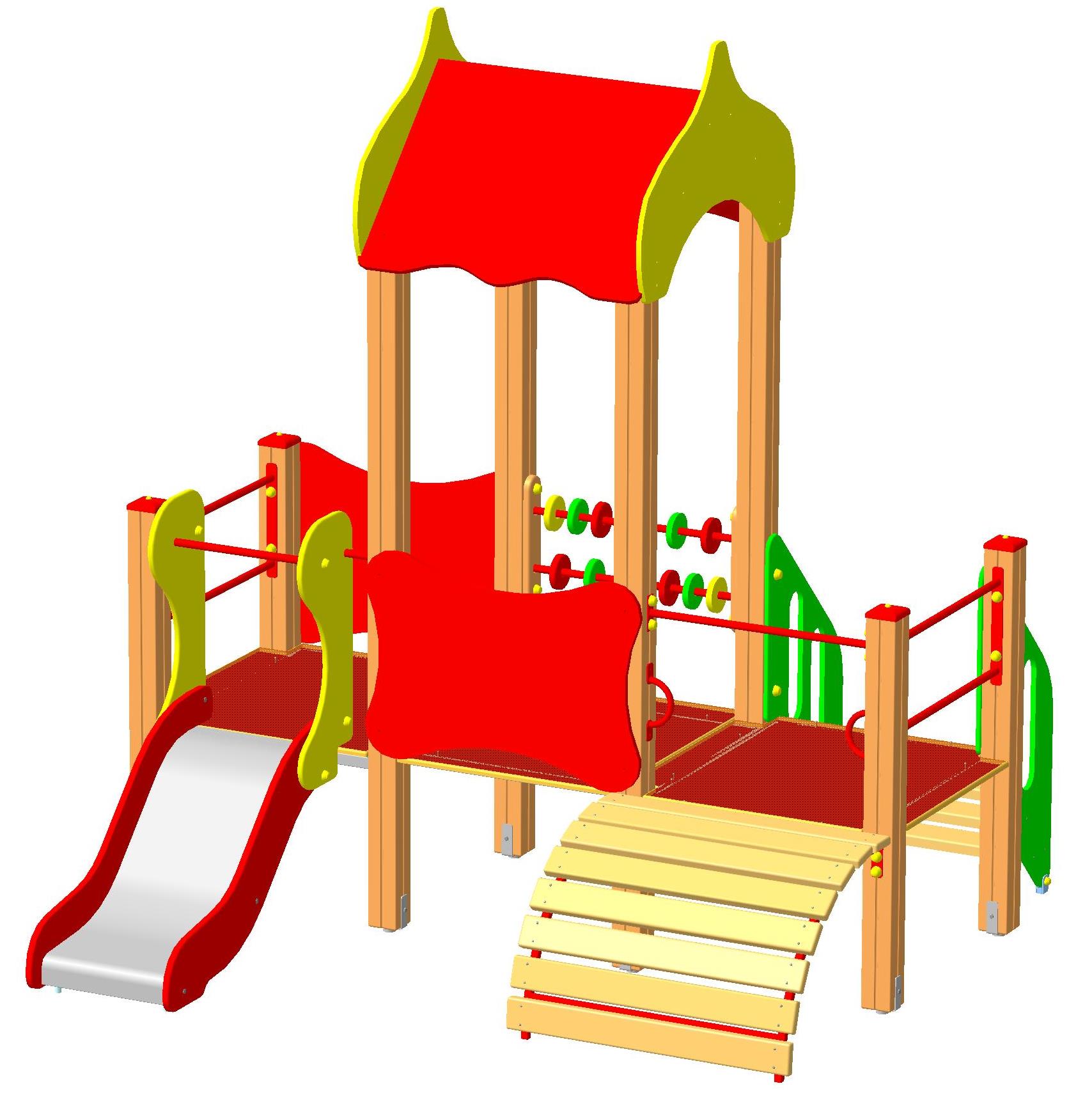 Детский игровой комплекс "Карапуз-4" 2570х2790х2800ммх600 
