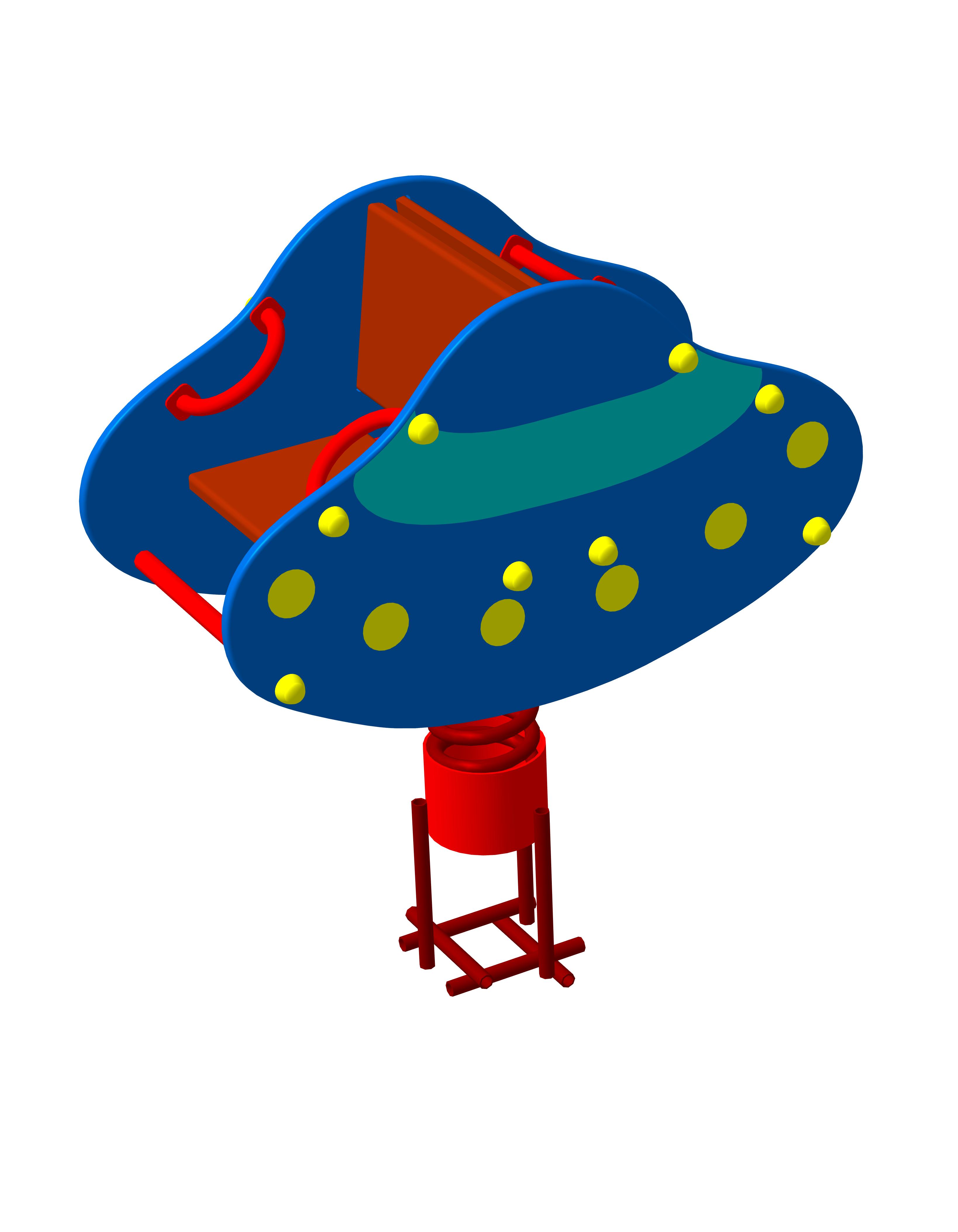 Качалка на пружине "НЛО" 890х450х875