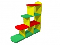 Стеллаж "Башмачок" 1000х300х1000 Полностью цветной