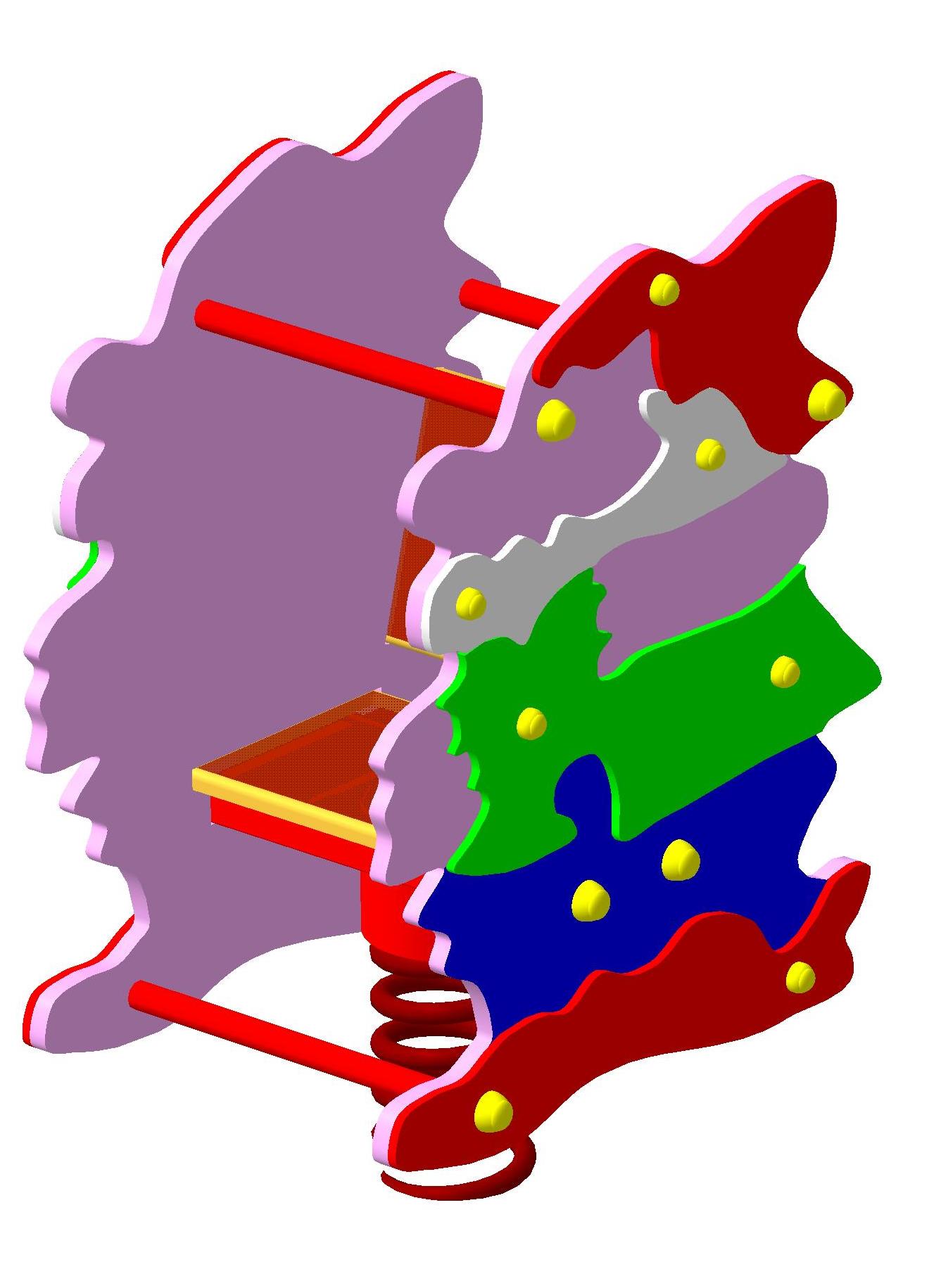 Качалка на пружине "Гном" 650х450х910