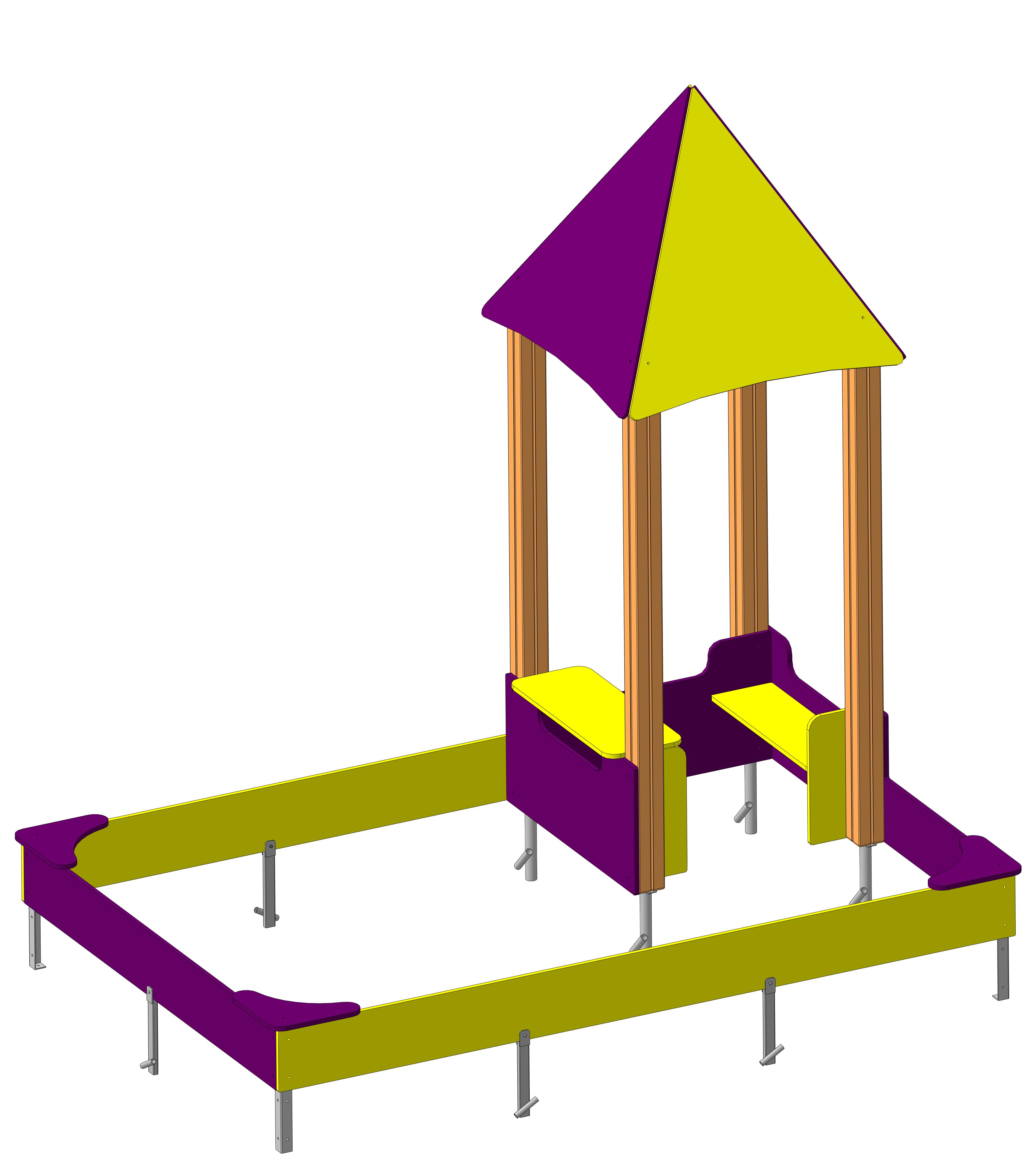 Песочный дворик " Дозор-1" 3000х2000х2900