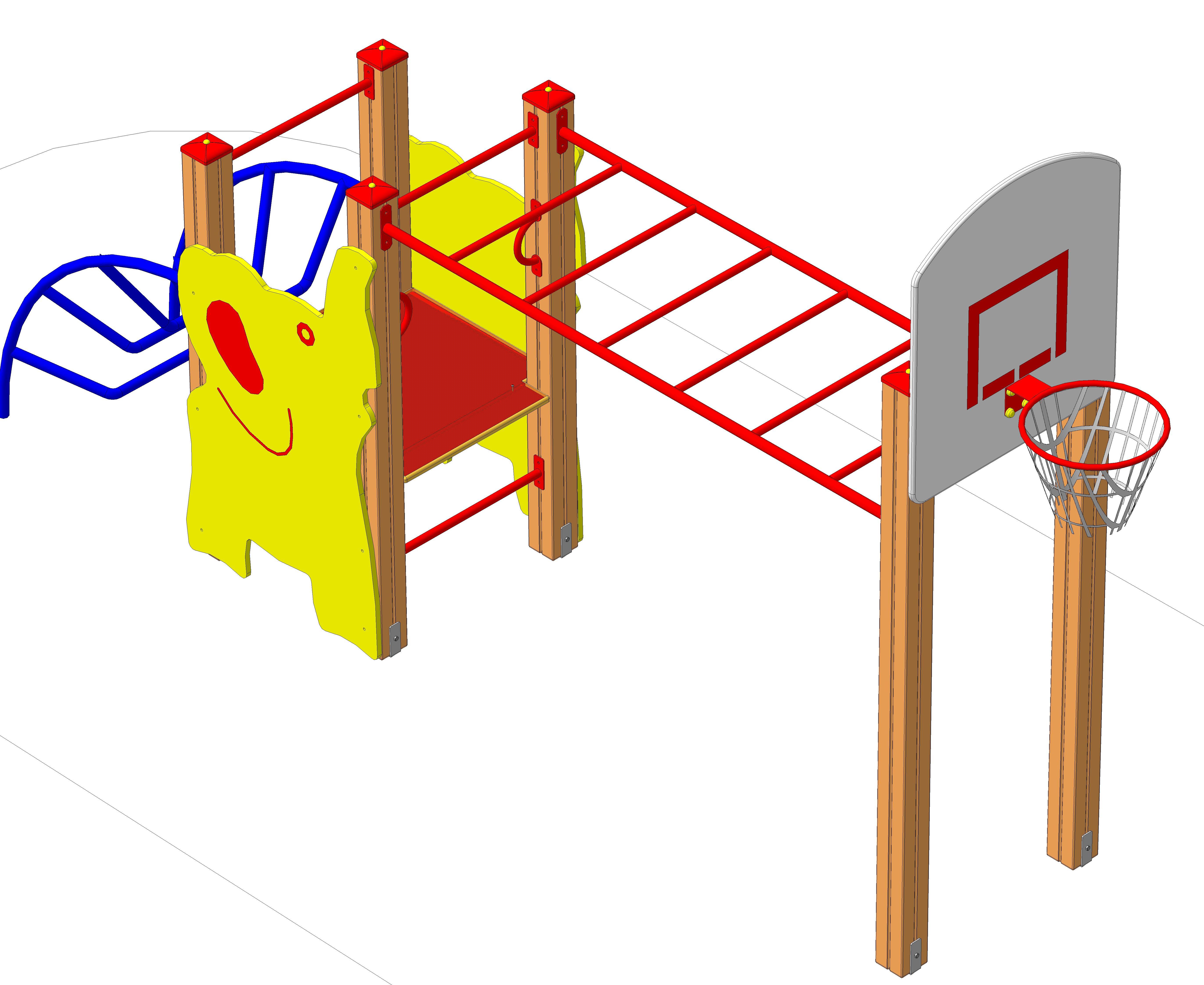 Спортивный комплекс "Слоненок" 4336х836х2512мм
