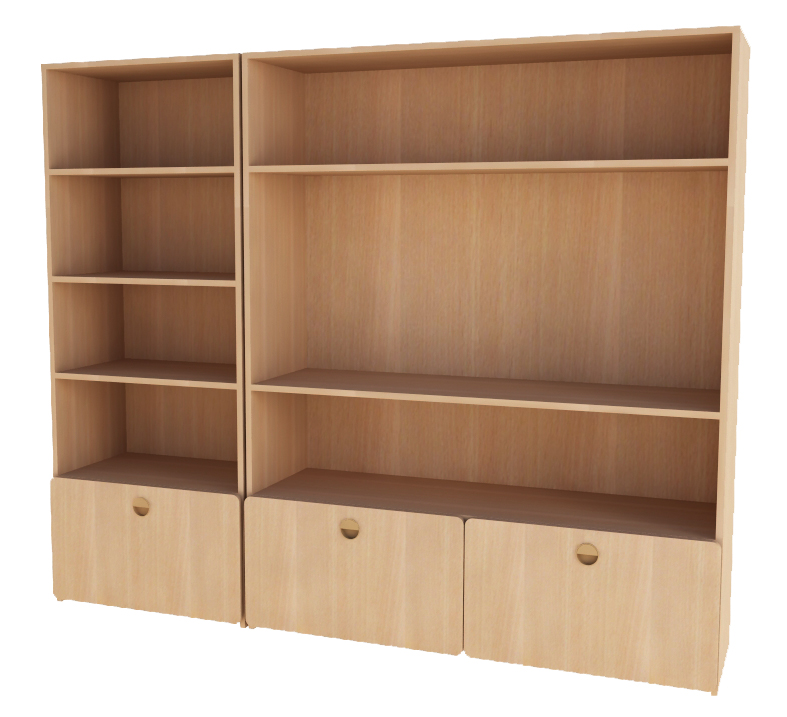 Стеллаж "Светофор" 1800*350*1500 Бук