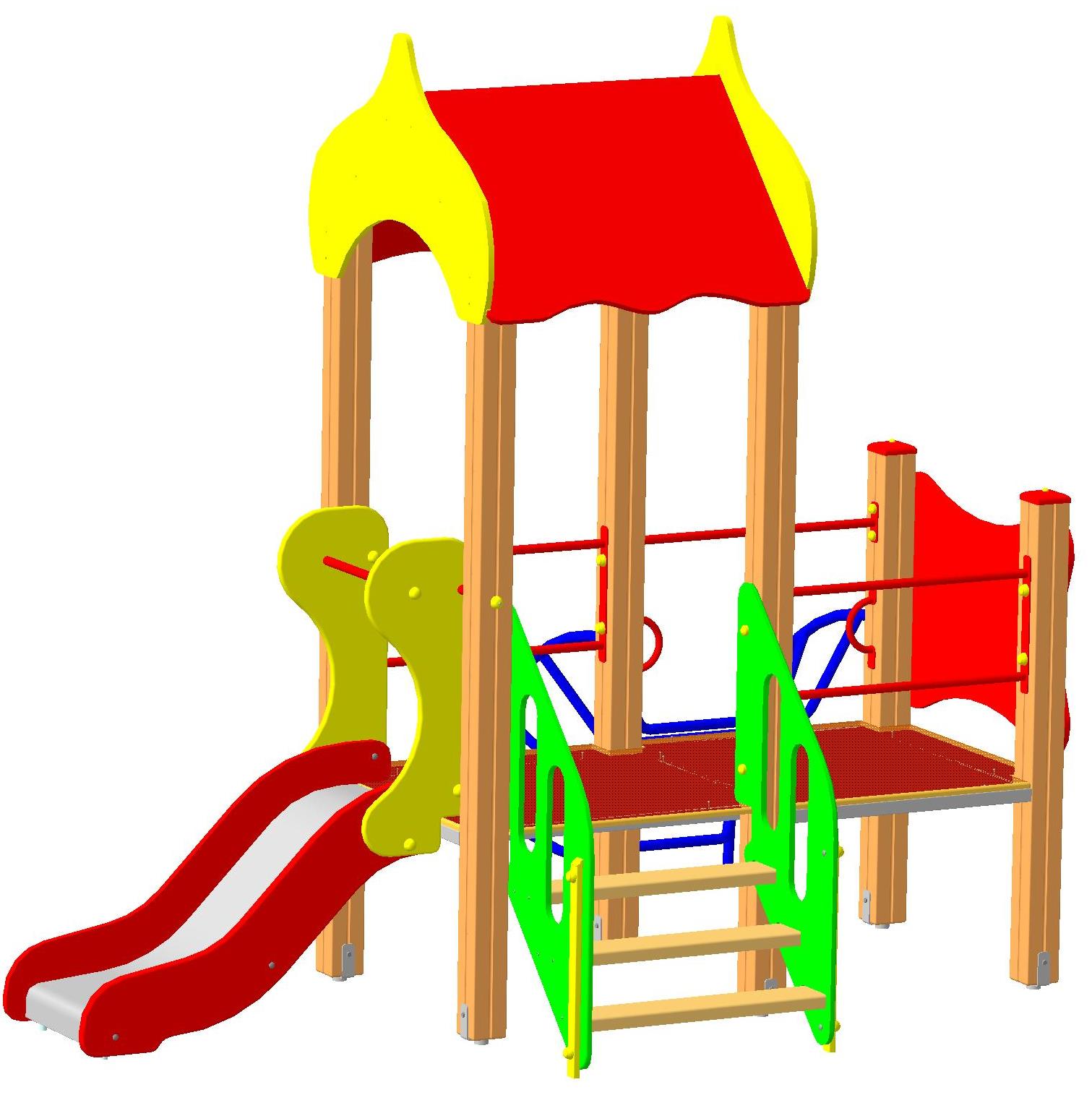 Детский игровой комплекс "Карапуз-2" 2400х3000х2800Х600 