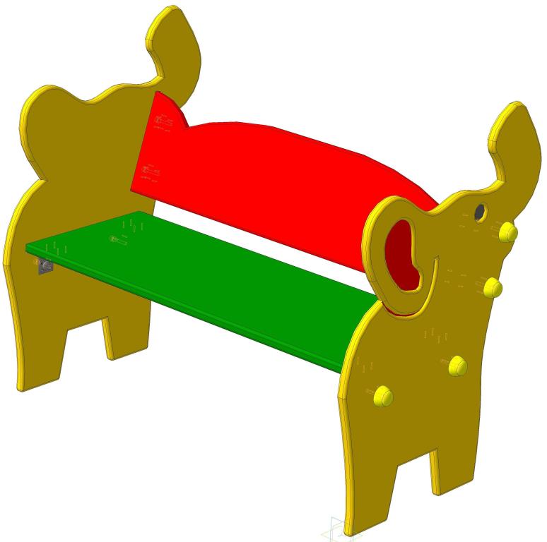 Скамья "Слоненок" 840х500х300/700