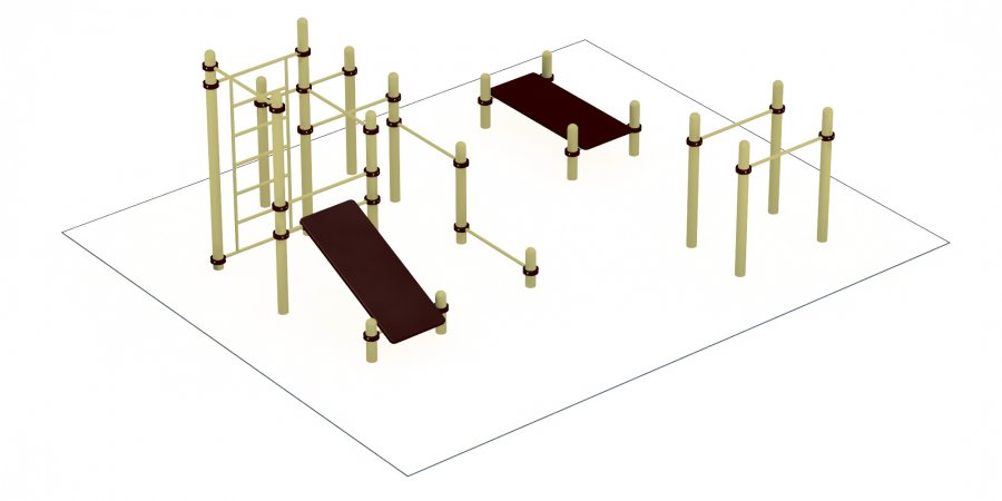 Комплекс для воркаута на хомутах 012