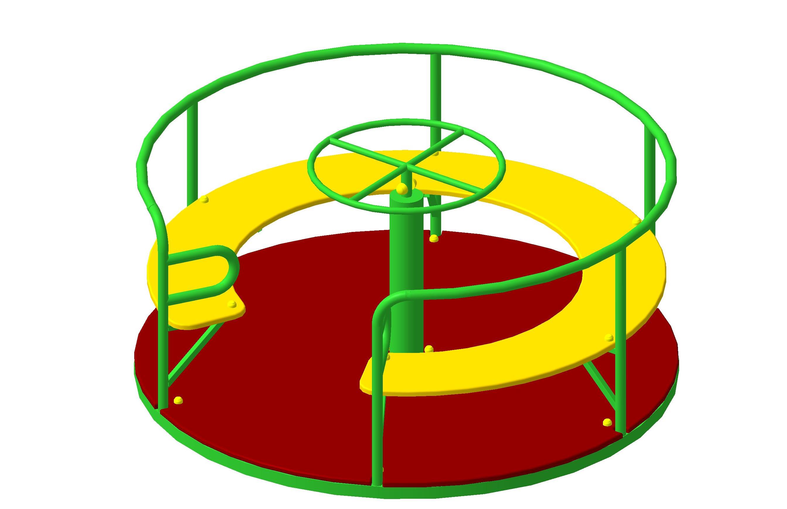Карусель "Кувшинка" 1640х1640х760мм
