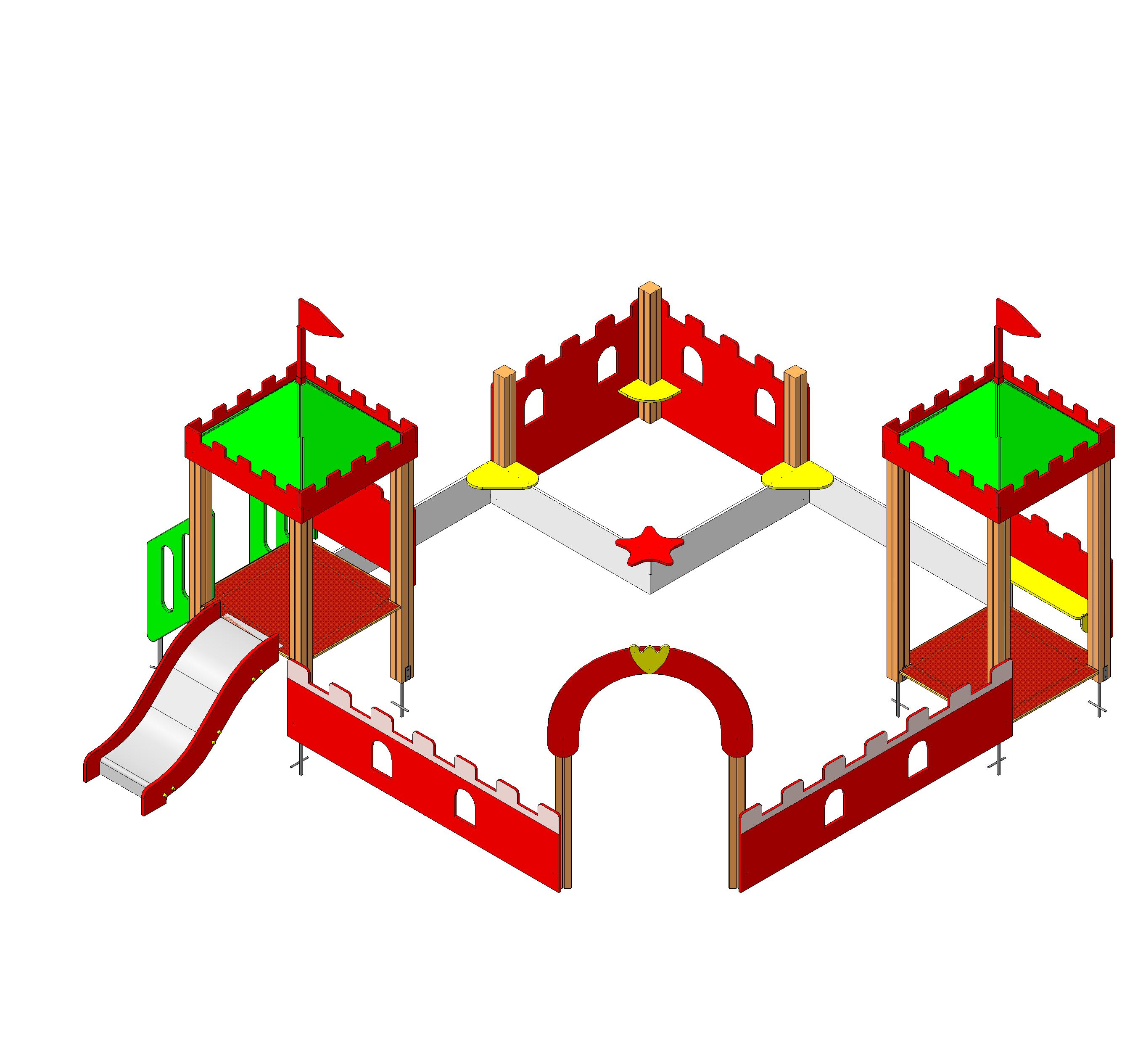 Песочный дворик "Форпост"5350х4700х3800