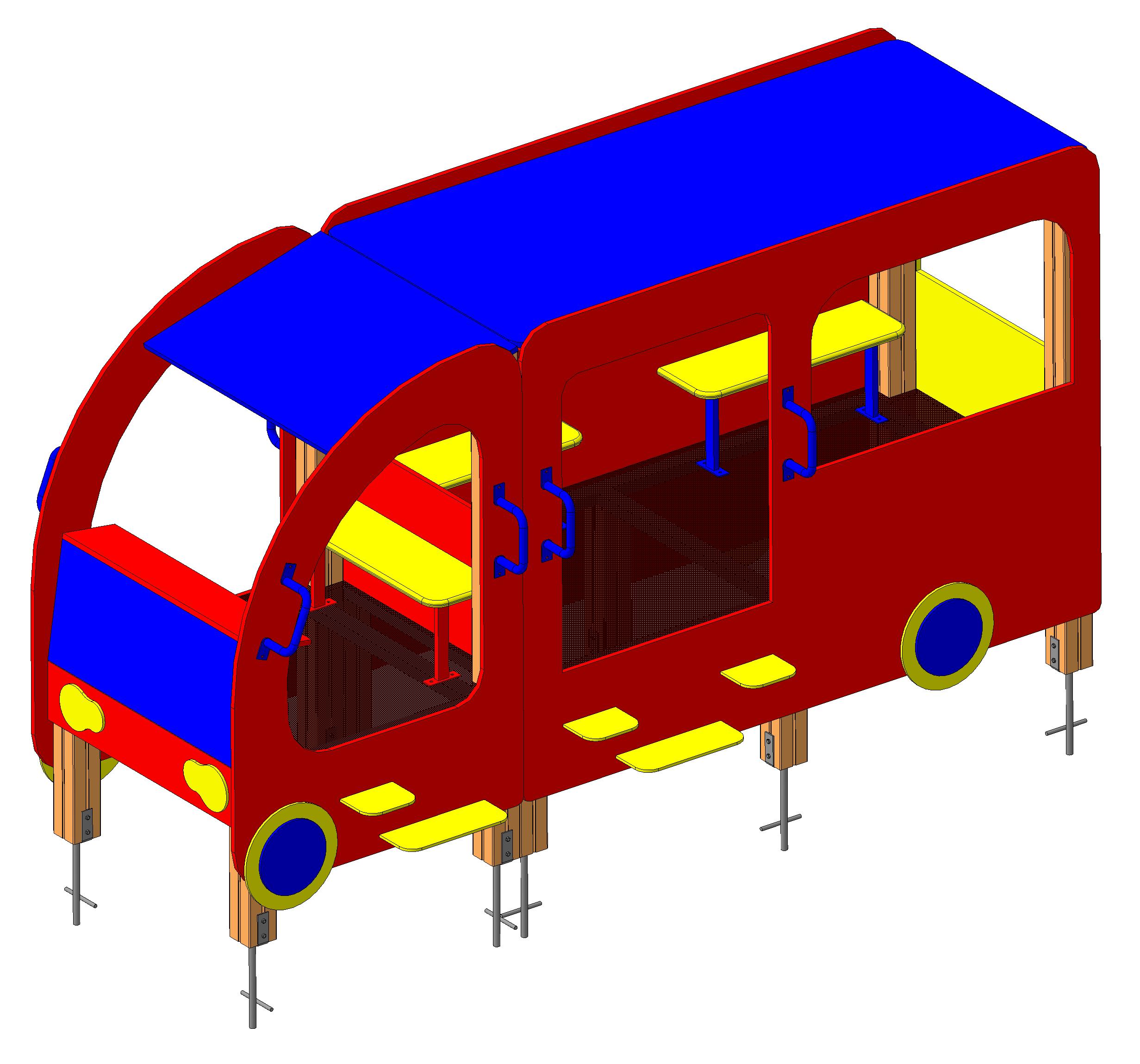 Домик игровой "Автобус"3300х1500х1800