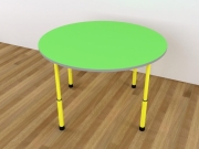 Стол круглый рег. 1-3, металл  900х460-580 мм