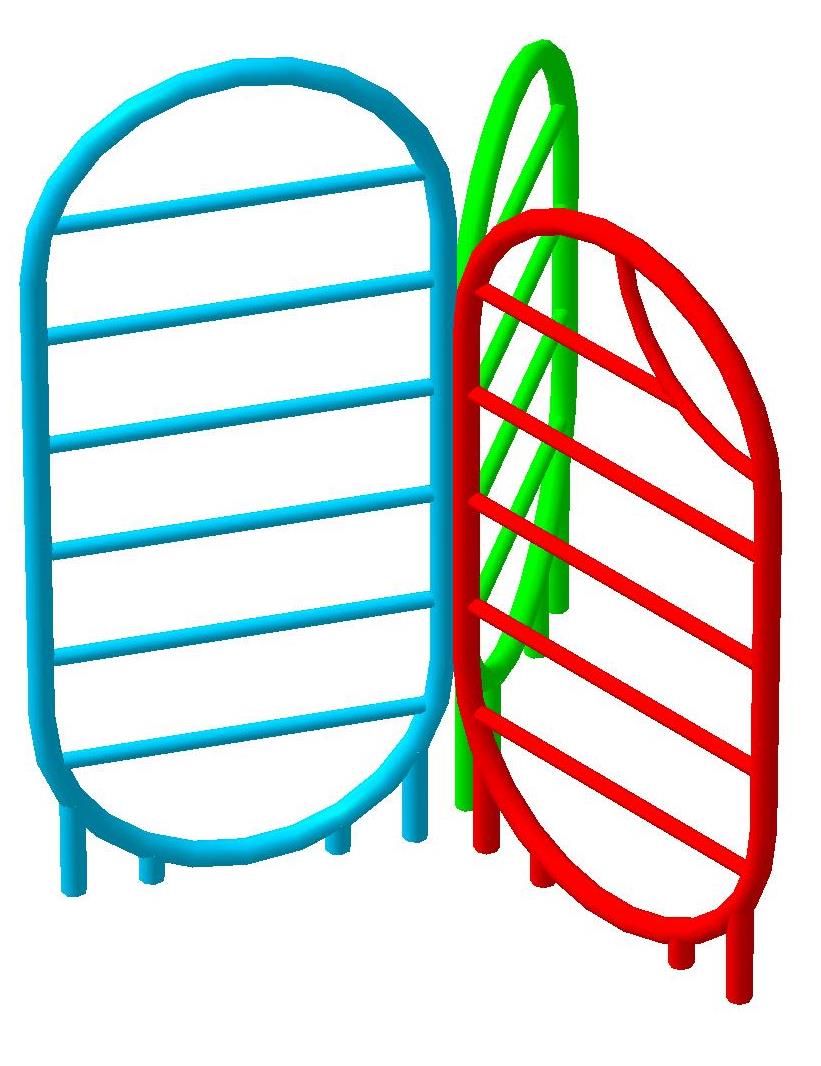 Тройная шведская стенка "Эскимо" 1000х1000х1200/1300/1500