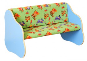 Диван односторонний (флок) (светло-синий) 932x560x570