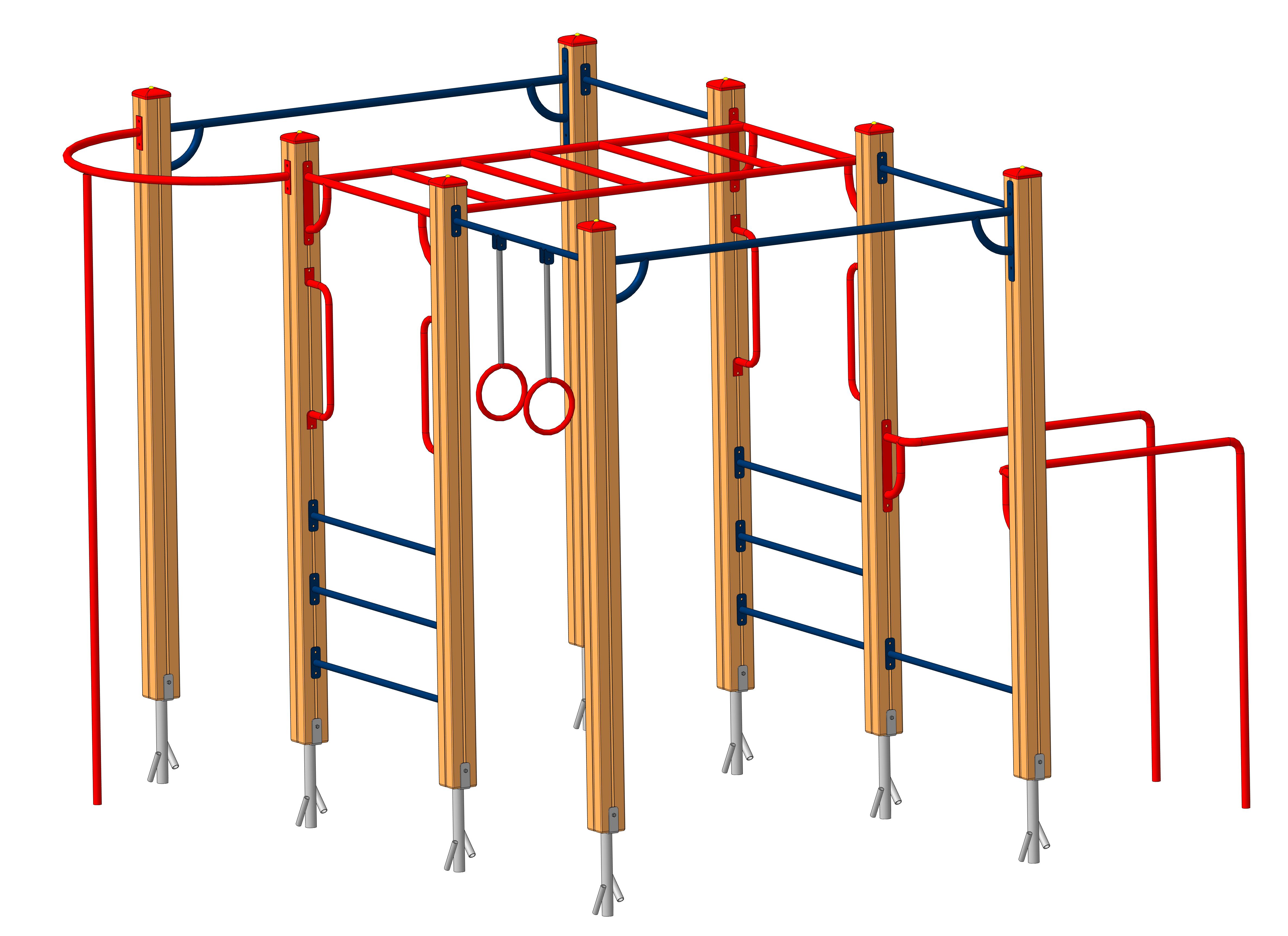 Гимнастический комплекс "Чемпион" (3530х3405х2355)