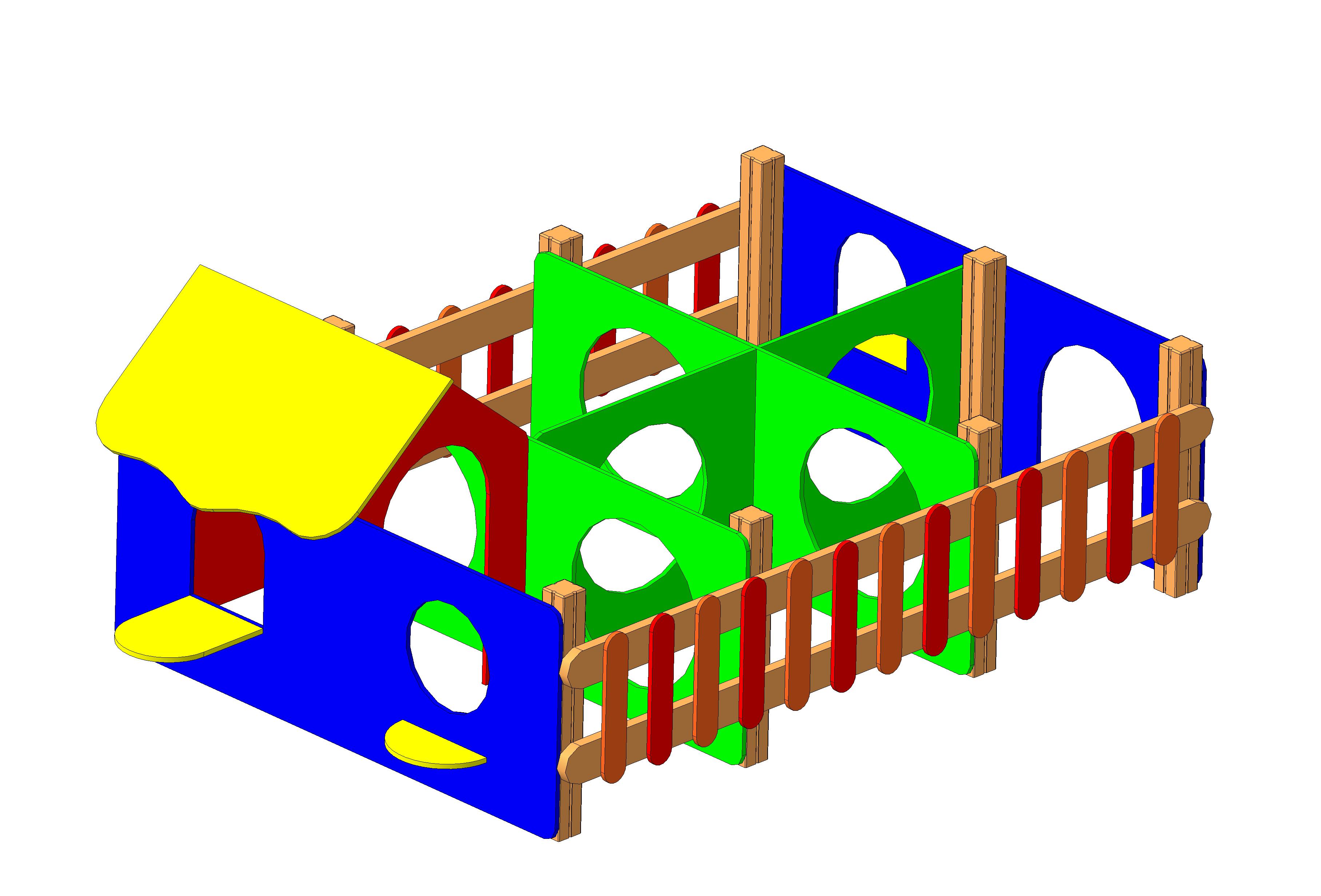 Лабиринт 6 секций 3905х2230х1235
