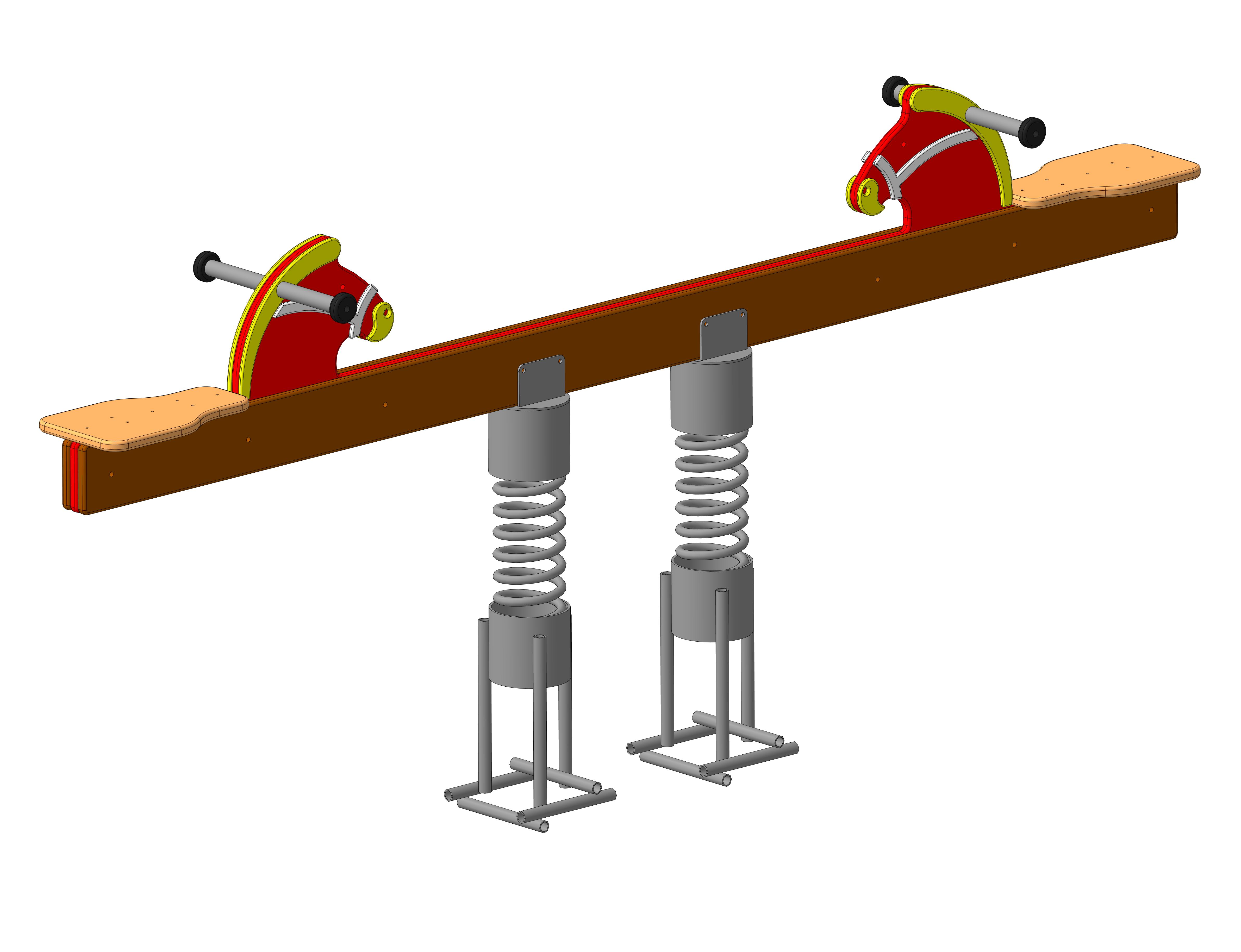 Балансир пружинный "Лошадка"	2400х350х740