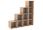 Стеллаж "Модульный" 1800x423x1817 мм, Клен
