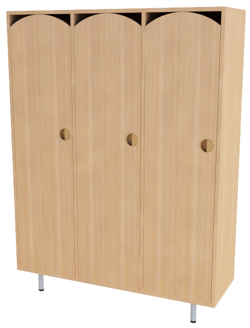 Шкаф 3-х секционный (малый) 976*320*1300 Бук