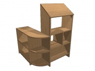 Стенка игровая "Супермаркет" 900х916х1210 Бук