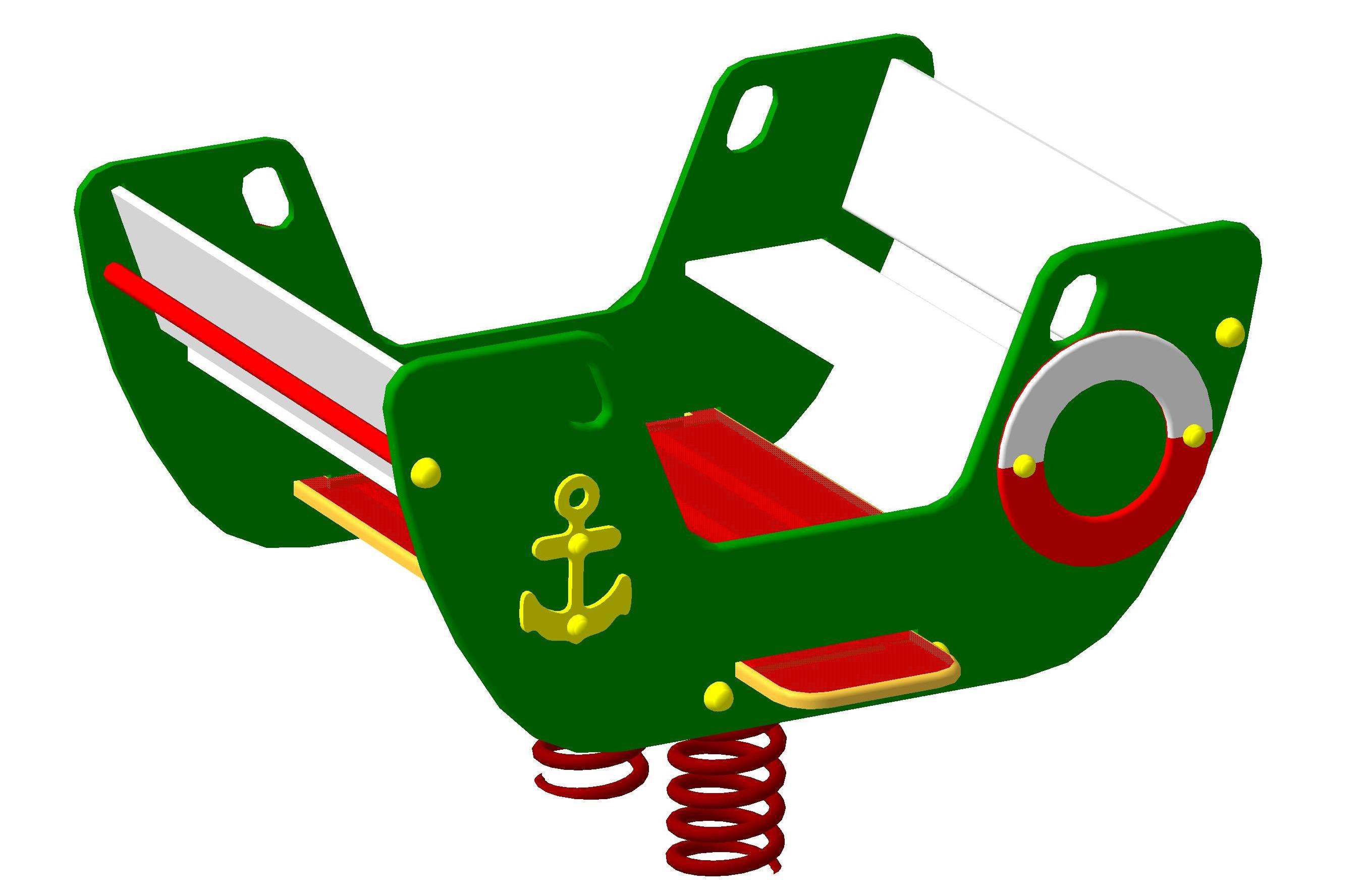 Качалка на пружине "Кораблик» 1200х1100х820